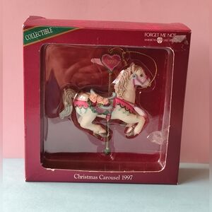 3/$25💙American Greetings Christmas Carousel Ornament 1997